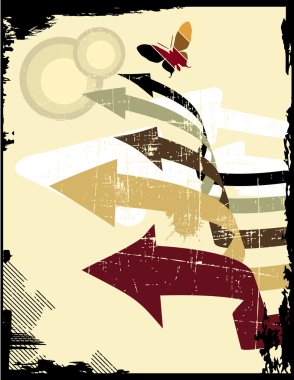 vektör retro grunge arkaplanı