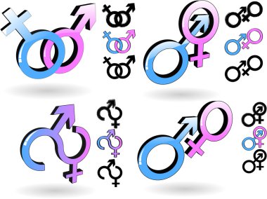 the vector male and female symbol clipart