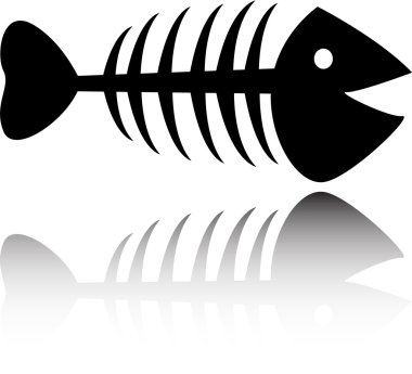 vektör soyut balık iskeleti