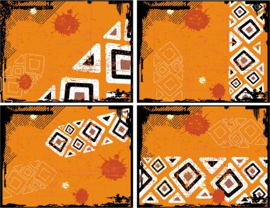 the ethnic vector retro grunge background clipart
