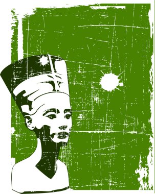vector head of Nefertiti clipart