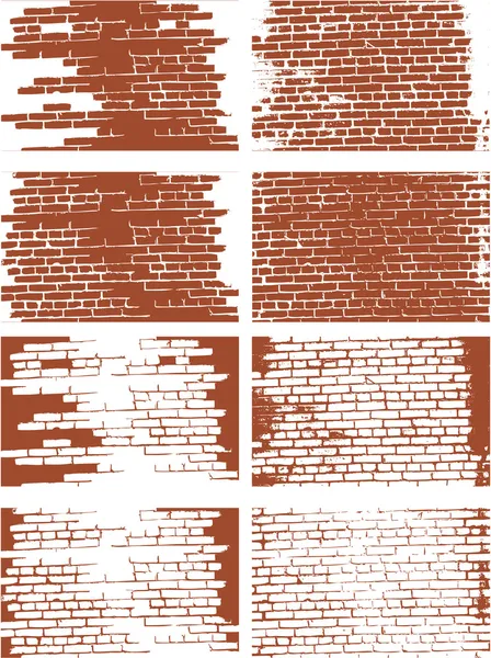 The vector brick wall set — Stock Vector