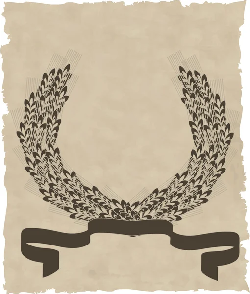 La couronne vectorielle sur du vieux papier — Image vectorielle
