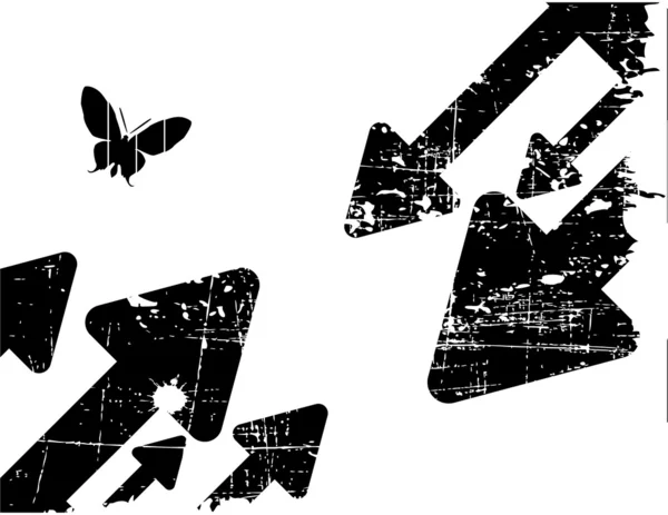 El fondo retro grunge vector blanco y negro — Archivo Imágenes Vectoriales