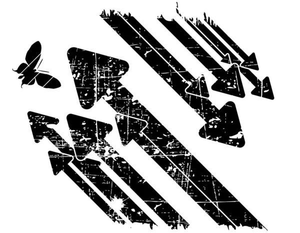 Siyah ve beyaz vektör retro grunge arkaplanı — Stok Vektör