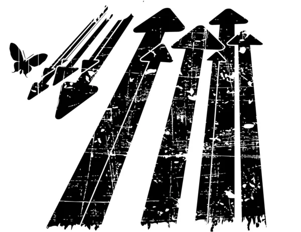 De zwart-witte vector retro grunge achtergrond — Stockvector