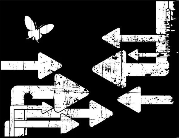 El fondo retro grunge vector blanco y negro — Vector de stock