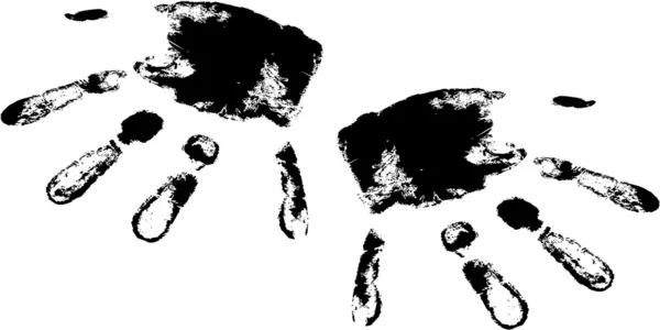 L'impronta a due mani vettoriali — Vettoriale Stock