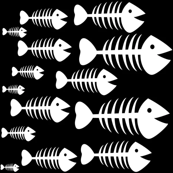 Vektor abstrakt fisk skelett bakgrunden — Stock vektor