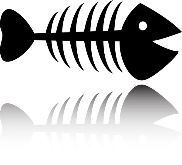 Vektor abstrakt fisk skelett — Stock vektor