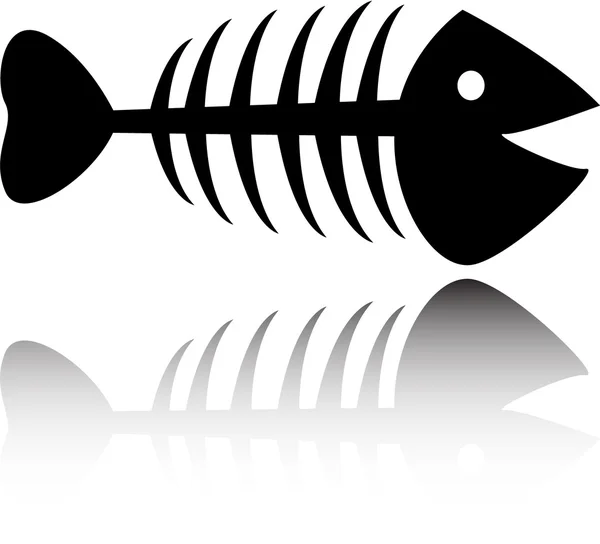 stock vector the vector abstract fish skeleton