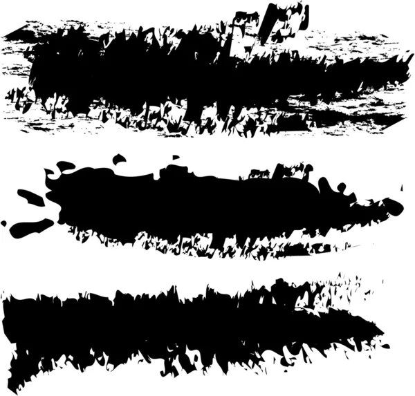 Ensemble de bannières noires vectorielles — Image vectorielle