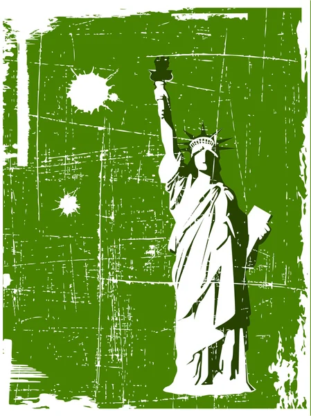 Άγαλμα της Ελευθερίας διάνυσμα grunge — Διανυσματικό Αρχείο