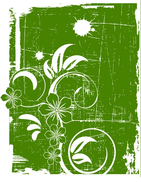 Le fond vert du grunge vectoriel — Image vectorielle