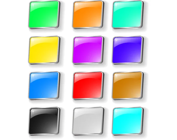 Wektor zestaw kolorowych przycisków — Wektor stockowy