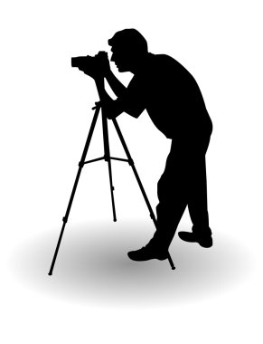 The Photographer's silhouette clipart