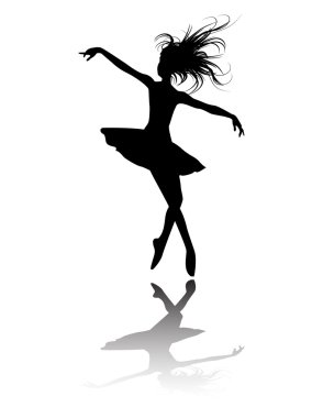 The ballet dancers silhouette