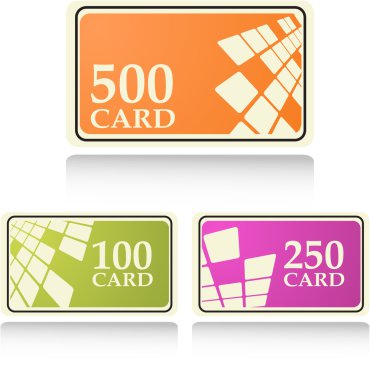 The color gift and bonus cards