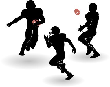 The american football silhouettes set