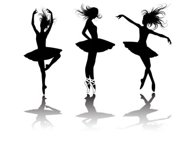 The ballet dancers silhouette