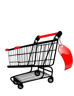 The Shopping cart with Sale label