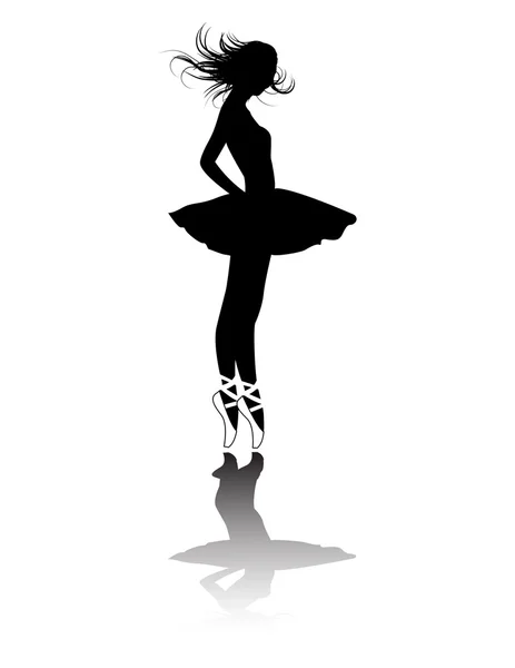 The ballet dancers silhouette — 图库照片