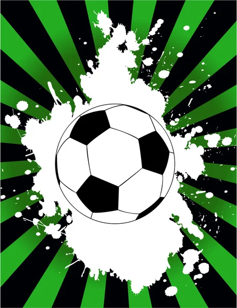 The grunge background with soccer ball — Stock Photo, Image