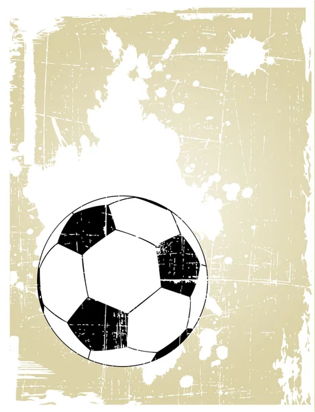 O fundo grunge com bola de futebol — Fotografia de Stock