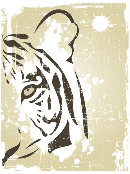 Der abstrakte Tigerkopf — Stockfoto