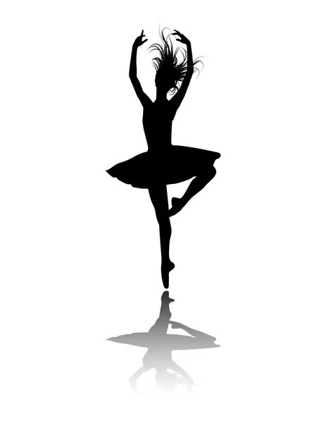 The ballet dancers silhouette — Stok fotoğraf