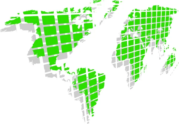 El mapa verde del mundo — Foto de Stock