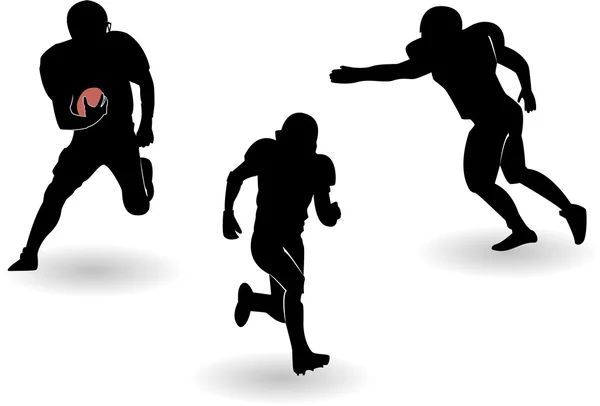 The american football silhouettes set — Zdjęcie stockowe
