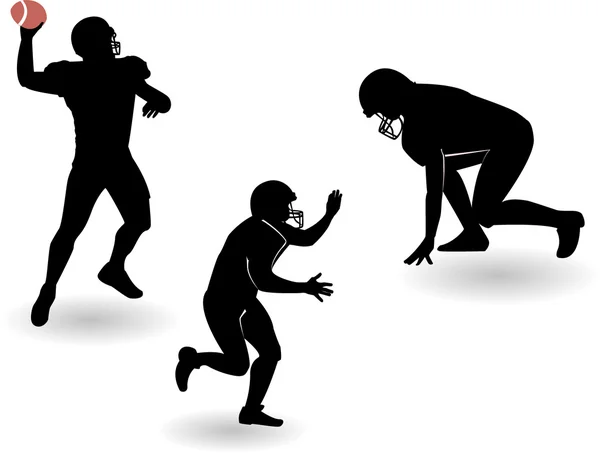 The american football silhouettes set — Stock Photo, Image