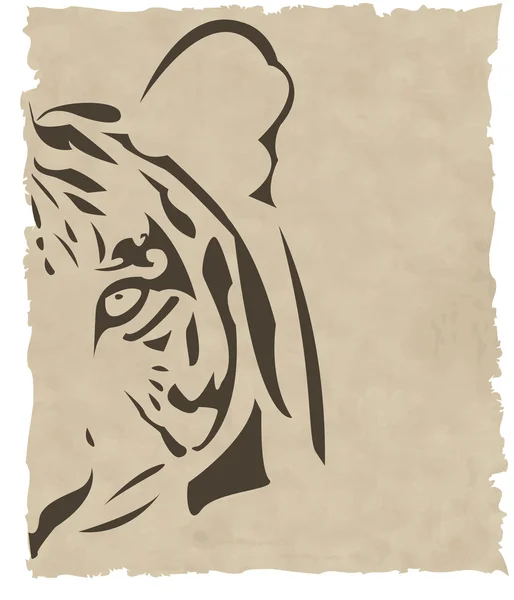 Der abstrakte Tigerkopf — Stockfoto