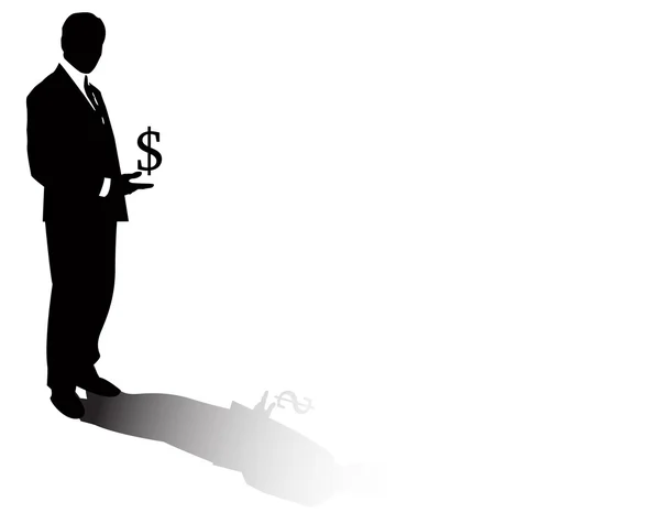The business silhouette — 图库照片