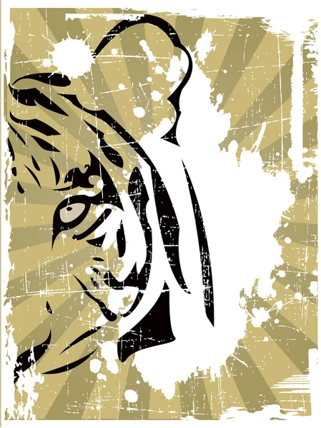 Kepala harimau abstrak — Stok Foto