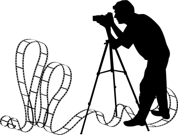 The Photographer's silhouette — Stockfoto