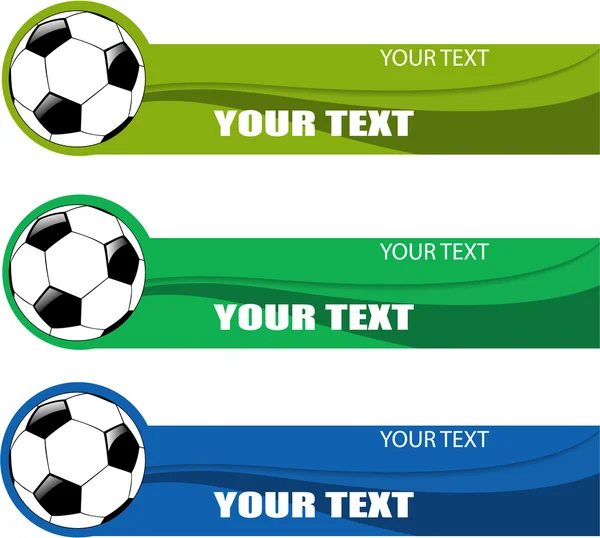 The color soccer banner set — Stock fotografie
