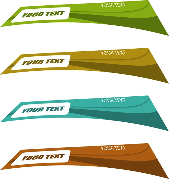 The color banner set — 图库照片