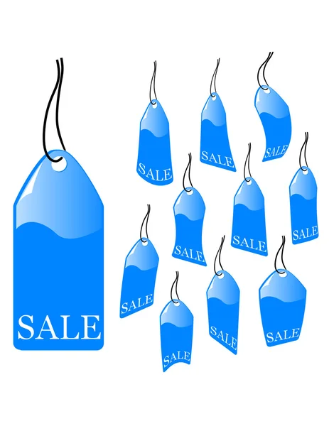 The blue sales label — Stock Photo, Image