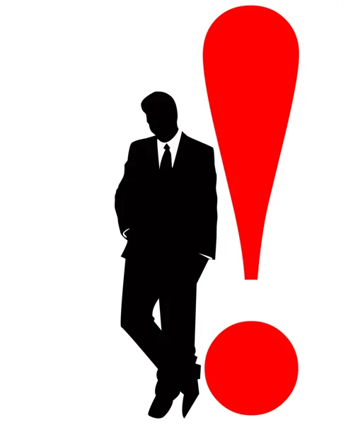 The business silhouette — Stockfoto