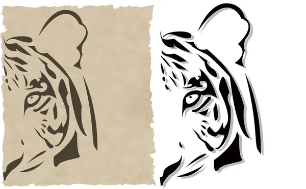 El vector cabeza de tigre abstracto — Archivo Imágenes Vectoriales