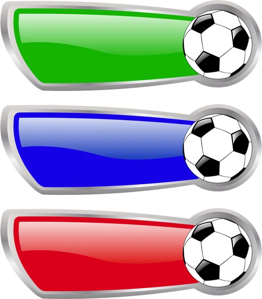 Vektör renk futbol afiş kümesi — Stok Vektör