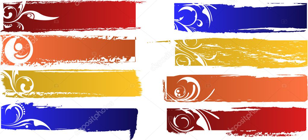 vector color banners set
