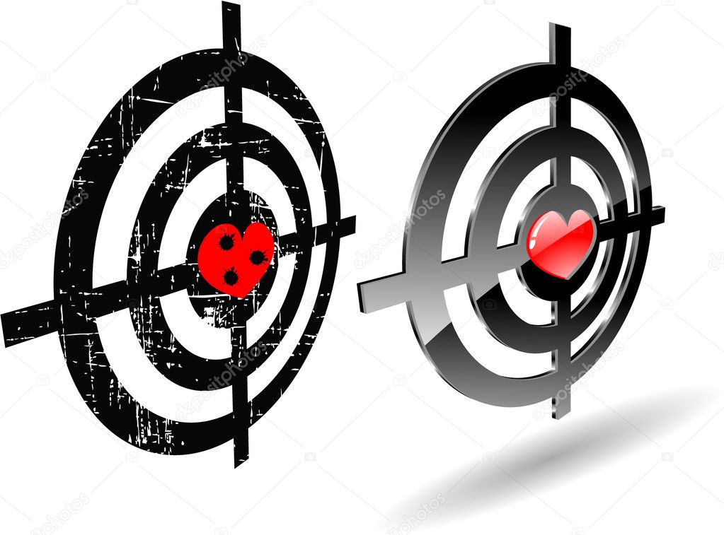 the abstract vector grunge target set