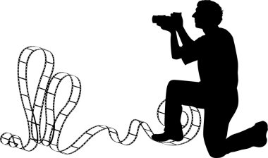 the vector Photographer's silhouette clipart