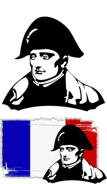 The vector Napoleon Bonaparte head — Stock Vector