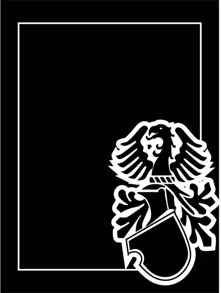 ベクトルの中世の紋章入りの盾 — ストックベクタ