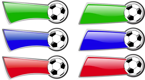 Die Vektorfarbe Fußball-Banner gesetzt — Stockvektor