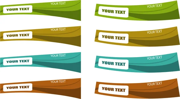 Le jeu de bannière de couleur vectorielle — Image vectorielle